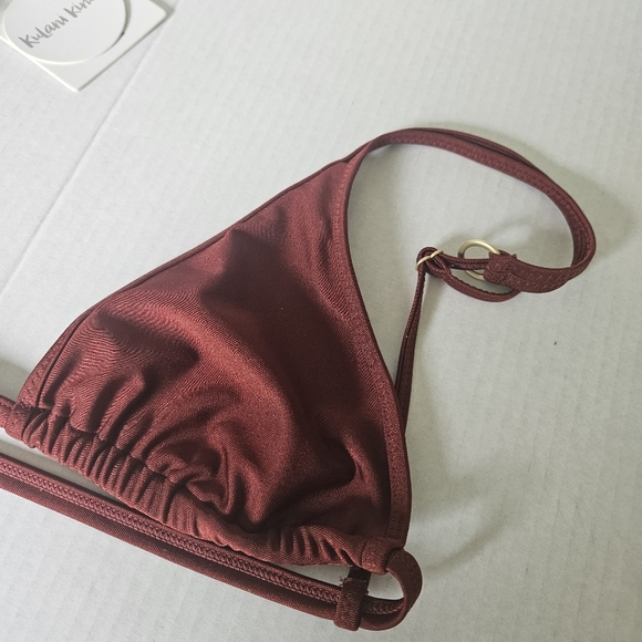 Kulani Kinis Twin Strap Bikini Top In Sweet Cinnamon NWT - Picture 4 of 11